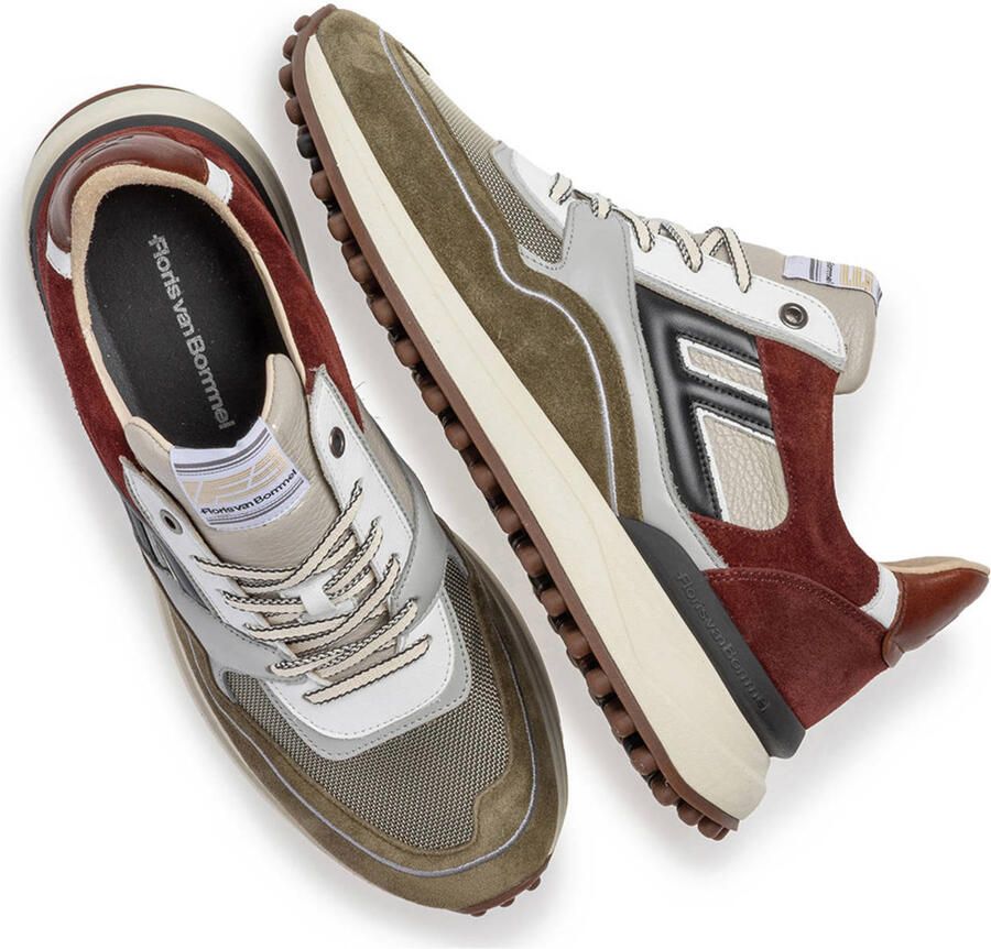 FLORIS VAN BOMMEL Lage Sneakers Heren Sfm-10139 Noppi Maat: 44⅔ Materiaal: Suède Kleur: Groen - Foto 2