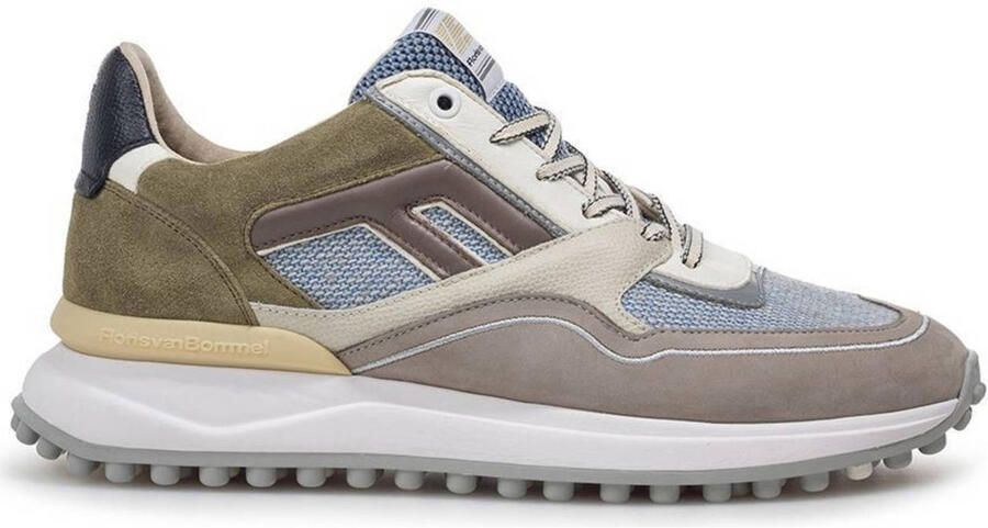 FLORIS VAN BOMMEL Lage Sneakers Heren Sfm-10139 Noppi Maat: 42 Materiaal: Leer Kleur: Grijs
