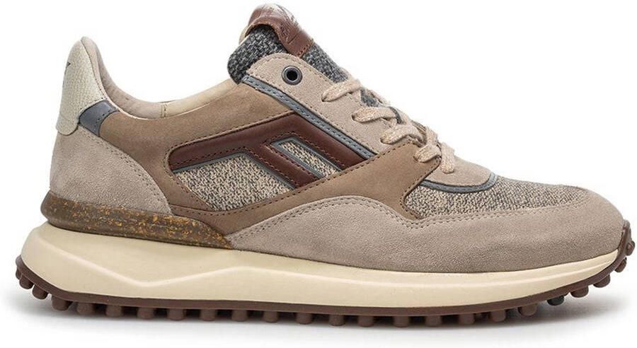 FLORIS VAN BOMMEL Lage Sneakers Heren Sfm-10139 Noppi Maat: 44⅔ Materiaal: Textiel Kleur: Beige