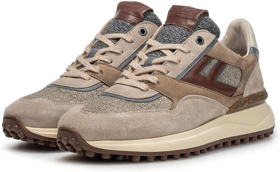 FLORIS VAN BOMMEL Lage Sneakers Heren Sfm-10139 Noppi 44⅔ Textiel Beige - Foto 3