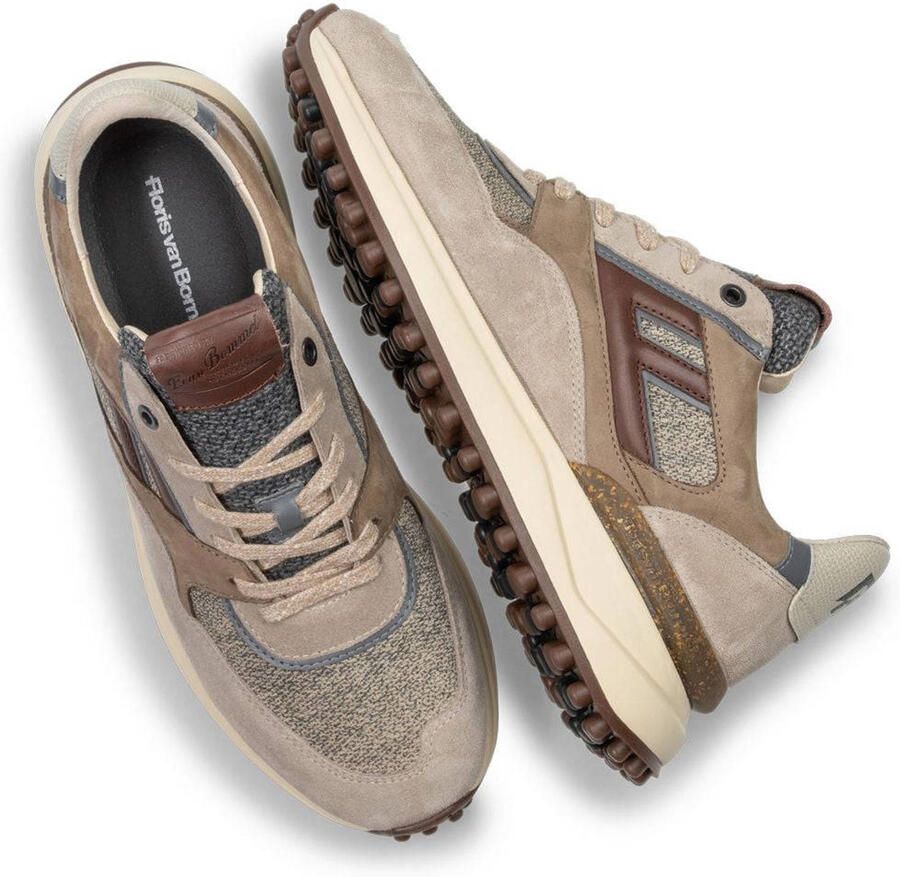 FLORIS VAN BOMMEL Lage Sneakers Heren Sfm-10139 Noppi 44⅔ Textiel Beige - Foto 2