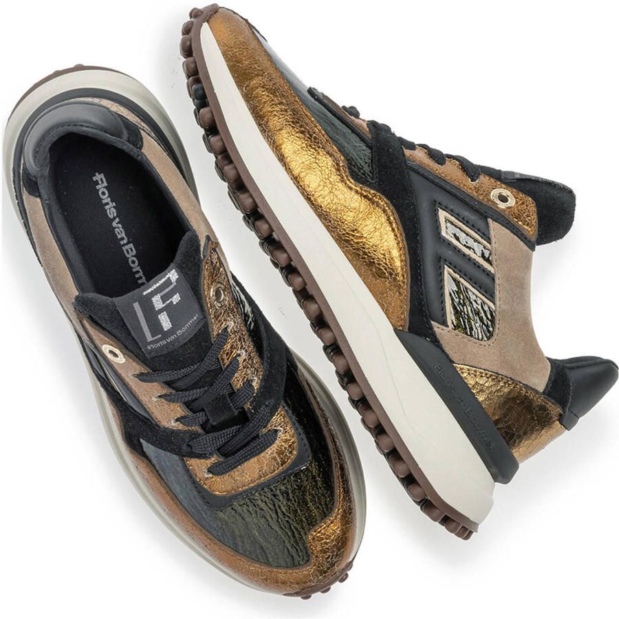 FLORIS VAN BOMMEL Lage Sneakers Dames Sfw-10128 Noppi Maat: 40 Materiaal: Leer Kleur: Bronskleurig - Foto 4
