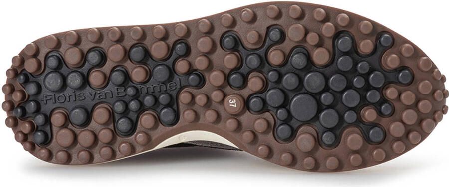 FLORIS VAN BOMMEL Lage Sneakers Dames Sfw-10128 Noppi Maat: 36 Materiaal: Leer Kleur: Zilverkleurig