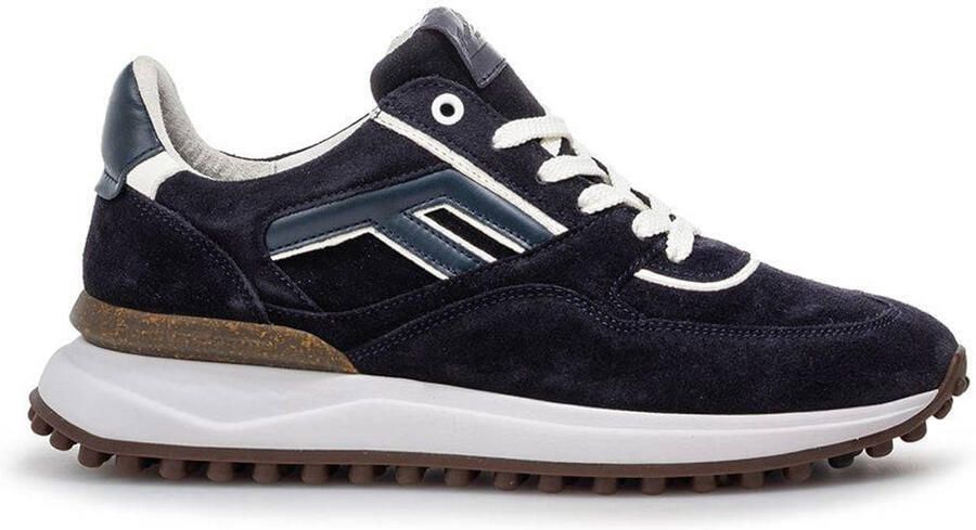 Floris van Bommel Noppi 38.11 suède sneakers donkerblauw