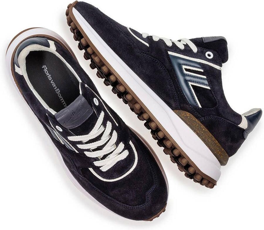 Floris van Bommel Noppi 38.11 suède sneakers donkerblauw - Foto 2