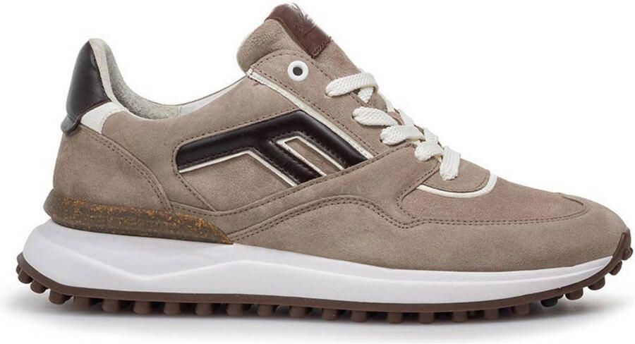 FLORIS VAN BOMMEL Lage Sneakers Heren Sfm-10223 Noppi Maat: 44⅔ Materiaal: Leer Kleur: Beige