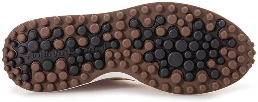 Floris van Bommel heren sneaker Noppi suède en textiel beige - Foto 3
