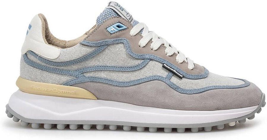 FLORIS VAN BOMMEL Lage Sneakers Heren Sfm-10228 Noppi Maat: 44 Materiaal: Textiel Kleur: Grijs