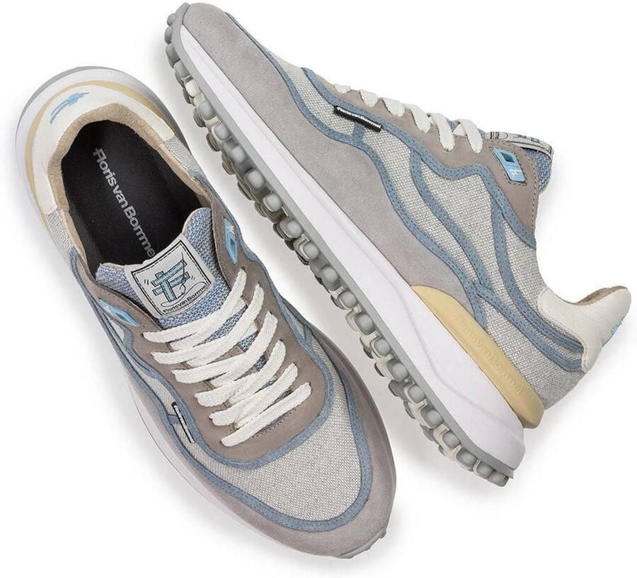 FLORIS VAN BOMMEL Lage Sneakers Heren Sfm-10228 Noppi Maat: 44 Materiaal: Textiel Kleur: Grijs - Foto 2