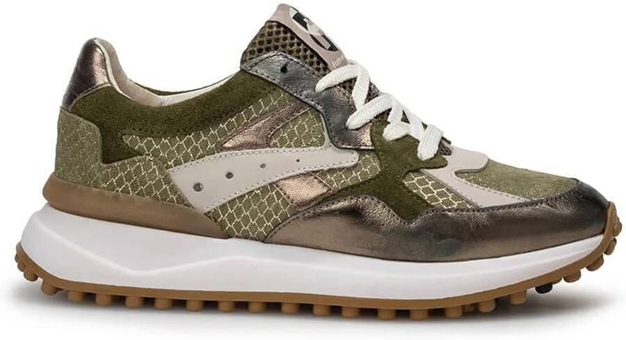 Floris van Bommel Noppi 46.00 leren sneakers donker groen