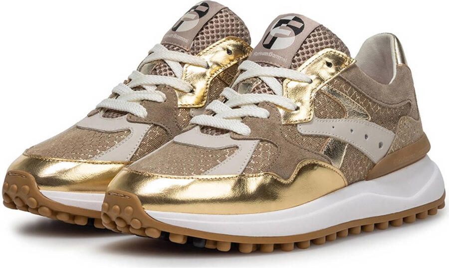Floris van Bommel Noppi 46.01 leren sneakers bruin goud - Foto 3