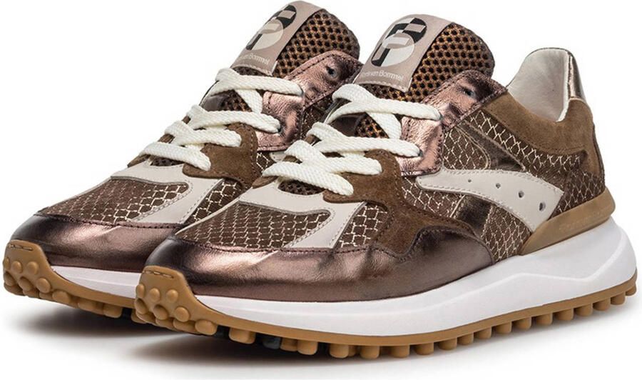 FLORIS VAN BOMMEL Lage Sneakers Dames Sfw-10153 Noppi Maat: 41 5 Materiaal: Leer Kleur: Bronskleurig - Foto 3