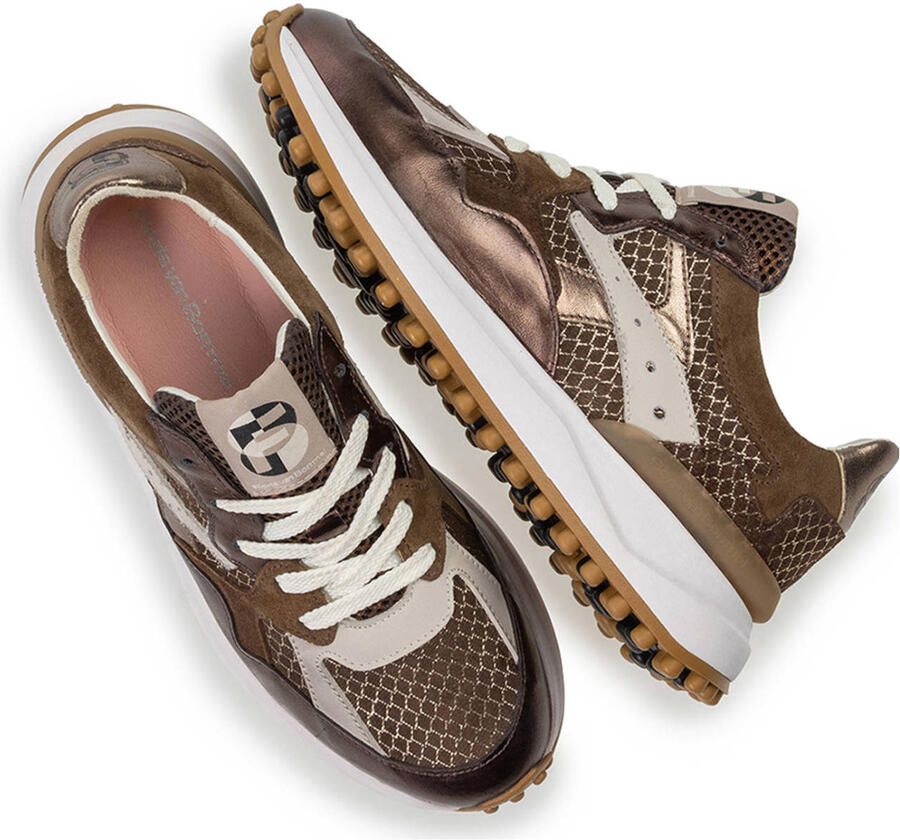 FLORIS VAN BOMMEL Lage Sneakers Dames Sfw-10153 Noppi Maat: 41 5 Materiaal: Leer Kleur: Bronskleurig - Foto 2