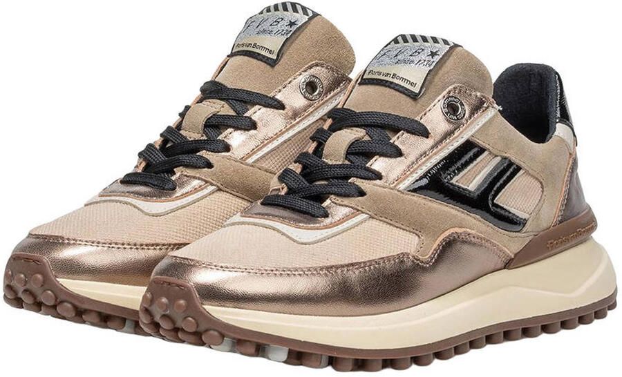 Floris van Bommel Noppi 52.07 leren sneakers brons - Foto 3