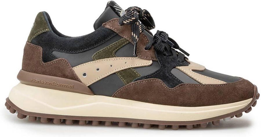Floris van Bommel Noppi suède sneakers zwart
