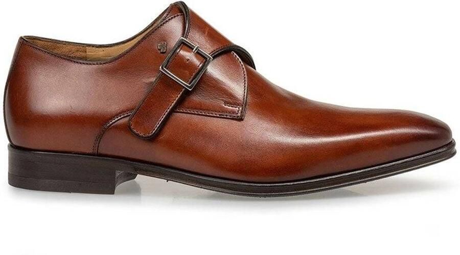 Floris van Floris van Bommel Van Bommel Instappers Heren Gespschoenen Herenschoenen Leer SBM-30146 Cognac