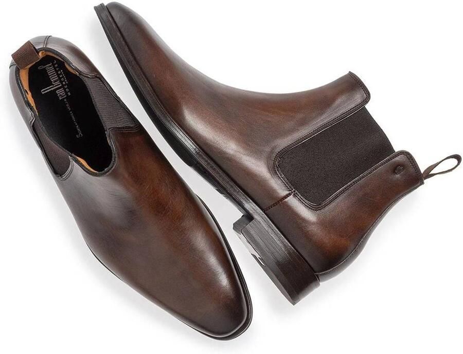 Floris van Bommel Raffa 09.01 leren chelsea boots donkerbruin - Foto 2