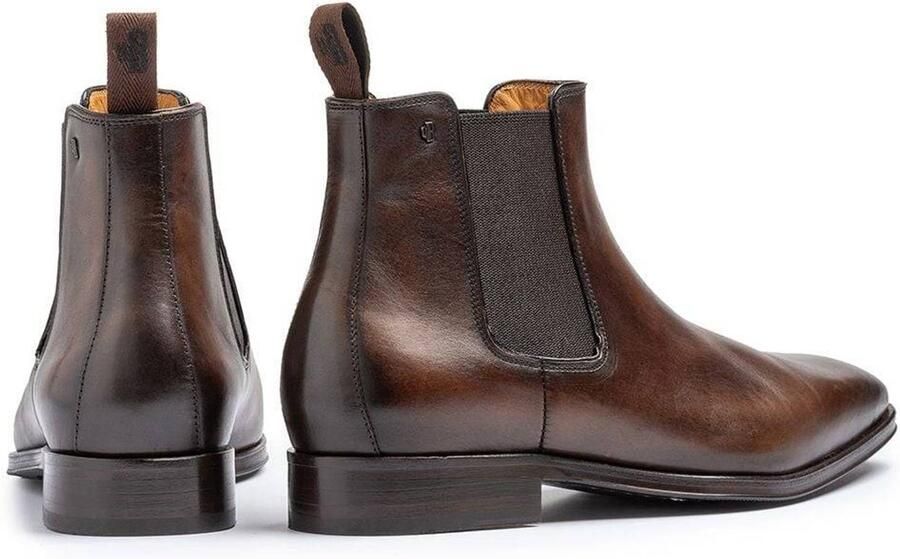 Floris van Bommel Raffa 09.01 leren chelsea boots donkerbruin - Foto 3