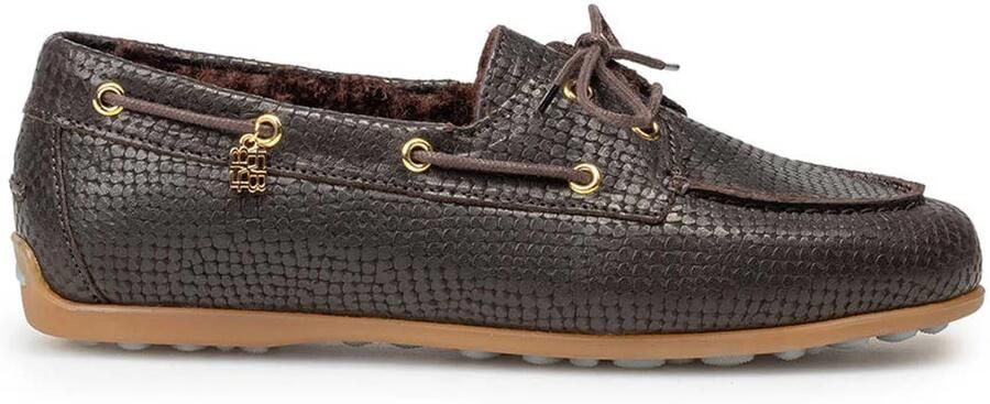 Floris van Bommel Sitti leer bootschoen donkerbruin