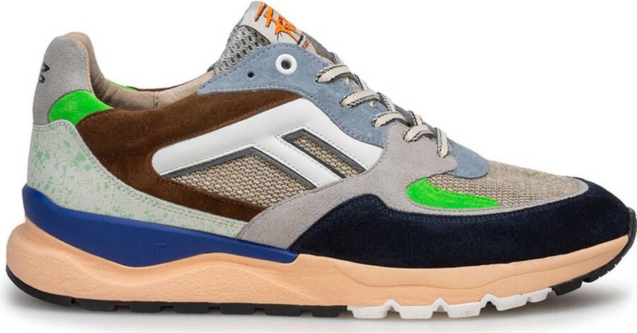 FLORIS VAN BOMMEL Lage Sneakers Heren Sfm-10154 De Treener Maat: 48⅔ Materiaal: Suède Kleur: Blauw
