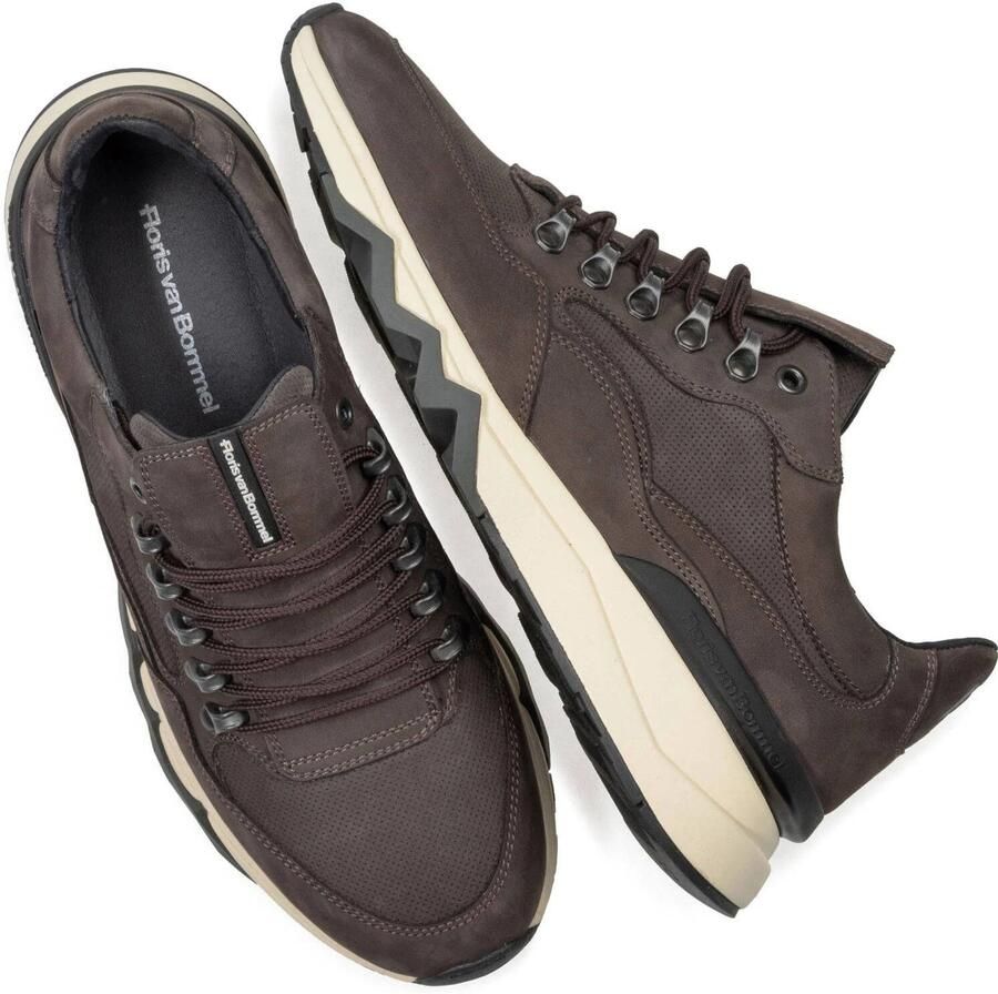Floris van Bommel Sfm-10135 De Zager Sneakers Nubuck Heren Bruin - Foto 2