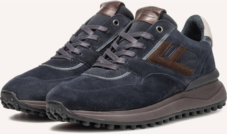 Floris van Bommel Heren Lage sneakers Chunky zool Sfm-10139 Noppi Blauw Suède - Foto 2