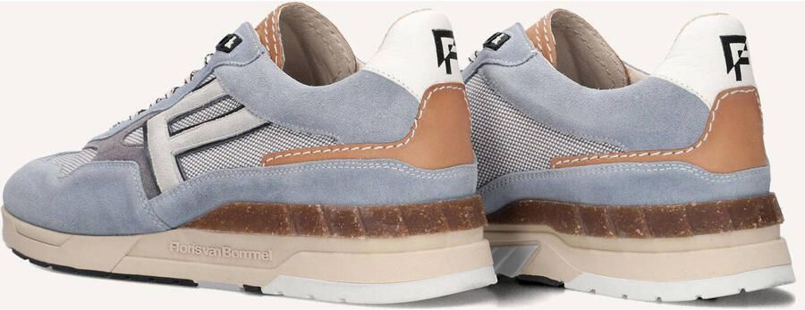 FLORIS VAN BOMMEL Lage Sneakers Heren Sfm-10153 De Runner 42⅔ Leer Blauw - Foto 3