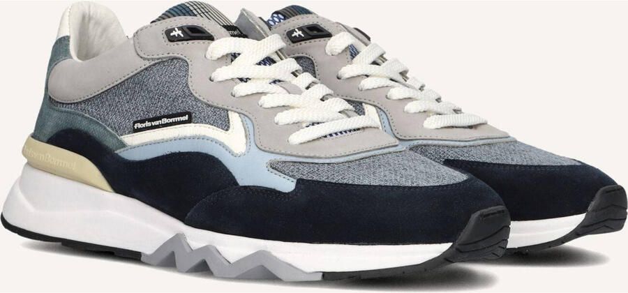 FLORIS VAN BOMMEL Lage Sneakers Heren Sfm-10178 De Zager Textiel Blauw - Foto 4