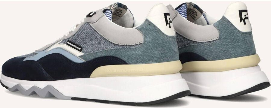 FLORIS VAN BOMMEL Lage Sneakers Heren Sfm-10178 De Zager Textiel Blauw - Foto 5