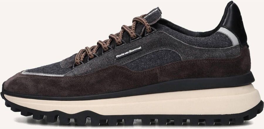 FLORIS VAN BOMMEL Lage Sneakers Heren Sfm-10248 De Gripper Maat: 42⅔ Materiaal: Suède Kleur: Grijs