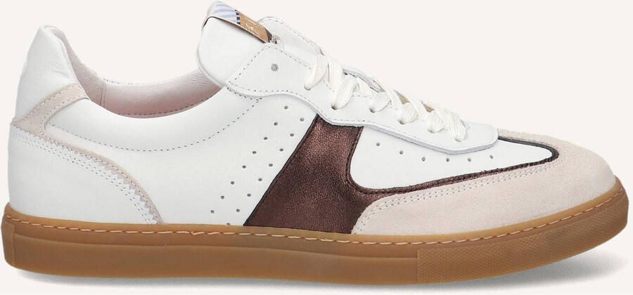 FLORIS VAN BOMMEL Lage Sneakers Dames Sfw-10096 Minni 38 5 Leer Wit