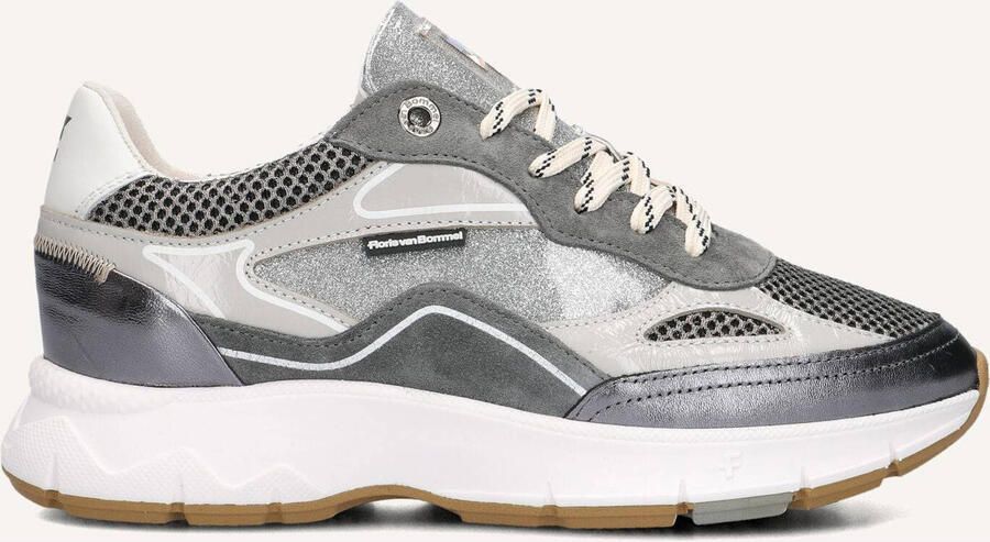 FLORIS VAN BOMMEL Lage Sneakers Dames Sfw-10101 Leer Zilverkleurig - Foto 4