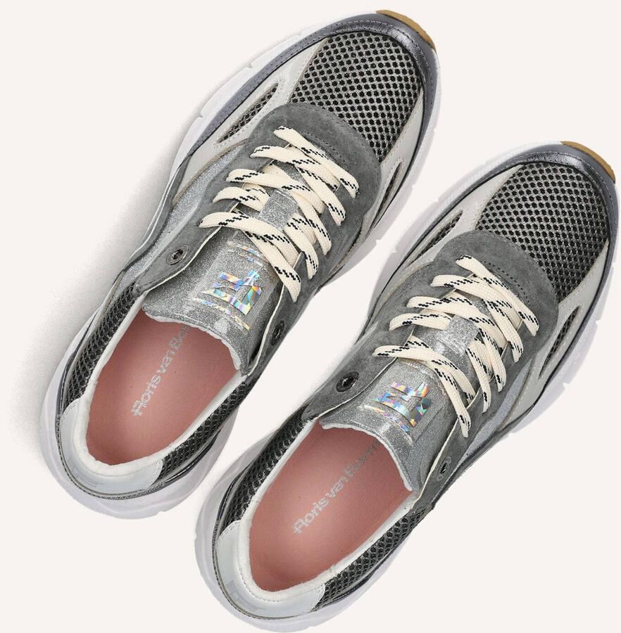 FLORIS VAN BOMMEL Lage Sneakers Dames Sfw-10101 Leer Zilverkleurig - Foto 2