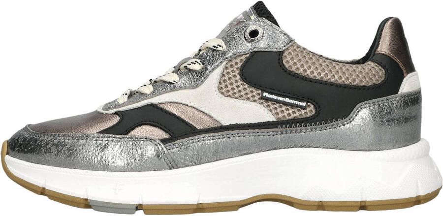 FLORIS VAN BOMMEL Lage Sneakers Dames Sfw-10133 Daysi Leer Zilverkleurig - Foto 4