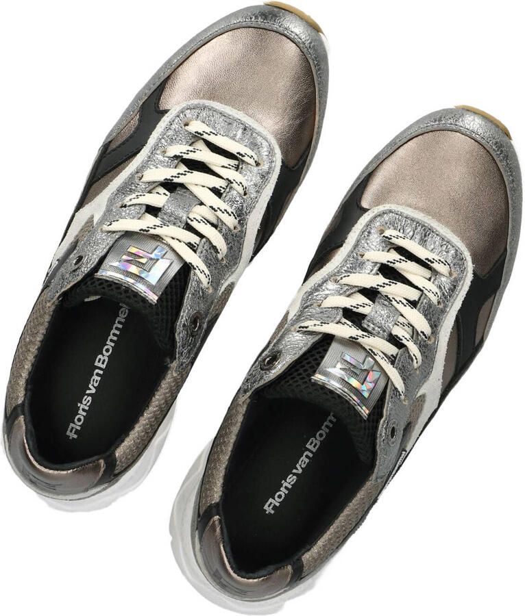 FLORIS VAN BOMMEL Lage Sneakers Dames Sfw-10133 Daysi Leer Zilverkleurig - Foto 2