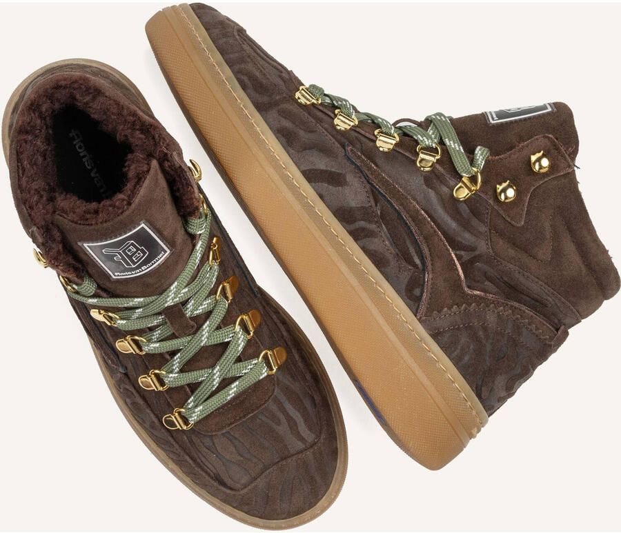 FLORIS VAN BOMMEL Hoge Sneakers Dames Sfw-10175 Fygi Maat: 38 Materiaal: Suède Kleur: Bruin - Foto 2