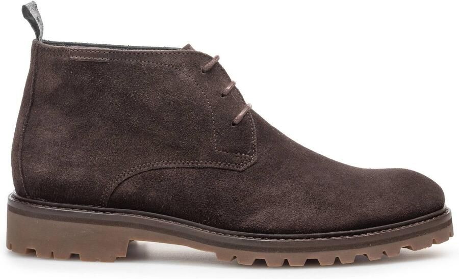 Floris van Bommel Sturdi 01.36 suède enkelboots donkerbruin