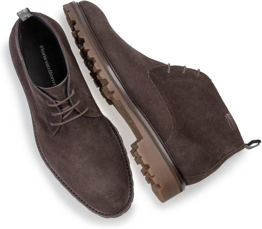 Floris van Bommel Sturdi 01.36 suède enkelboots donkerbruin - Foto 2