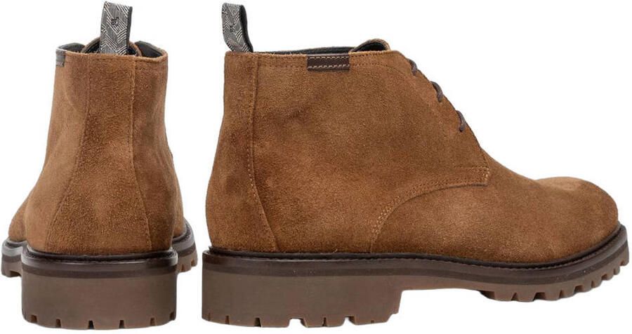 Floris van Bommel Sturdi 01.38 suède veterboots met profielzool cognac - Foto 3