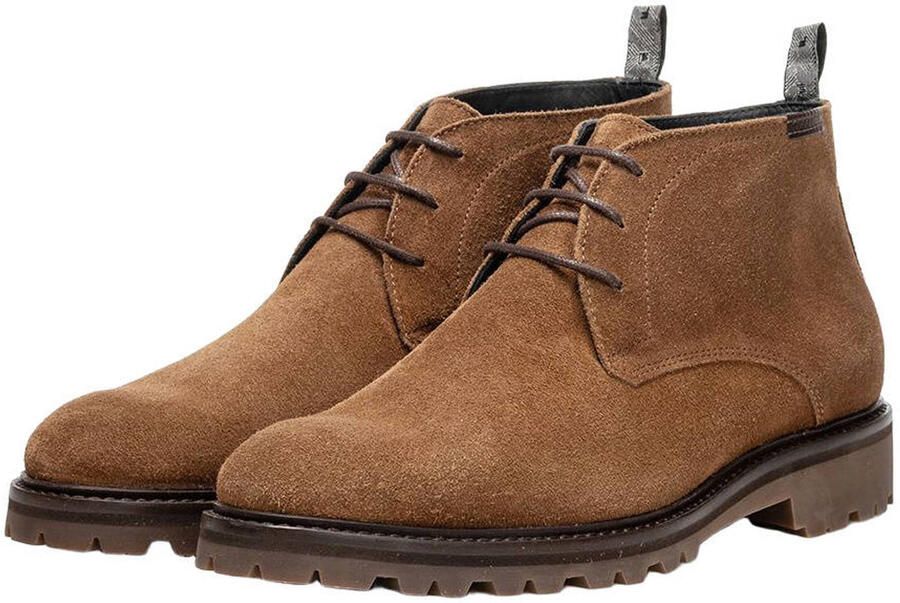 Floris van Bommel Sturdi 01.38 suède veterboots met profielzool cognac - Foto 2