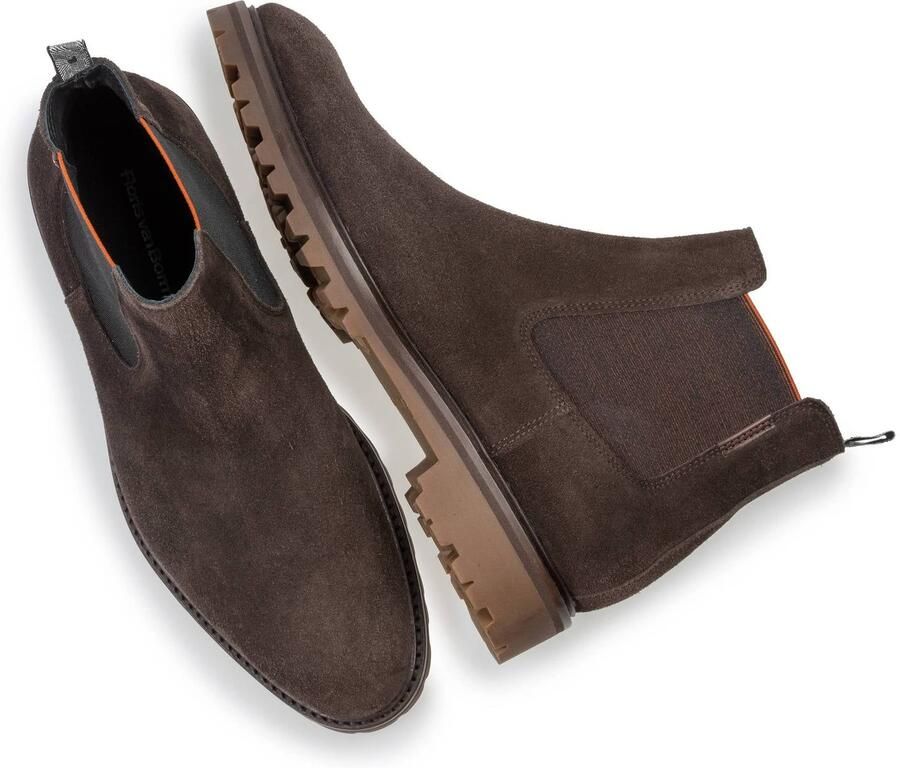 FLORIS VAN BOMMEL Chelsea Boots Heren Sfm-60018 Sturdi ⅓ Suède Bruin - Foto 7