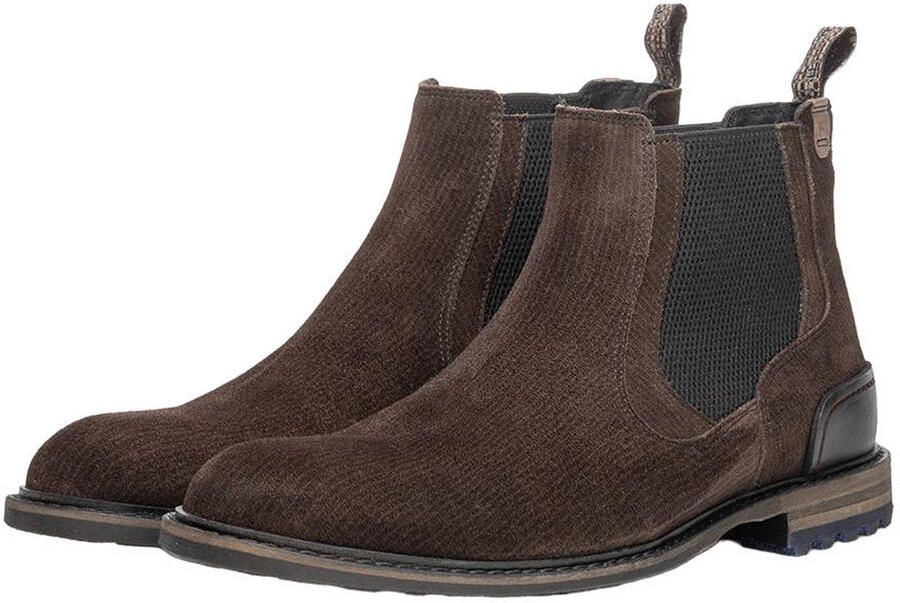 Floris van Bommel Suède chelsea boots donkerbruin - Foto 2