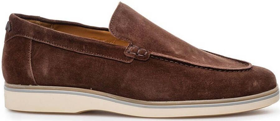 Floris van Bommel suède loafers bruin