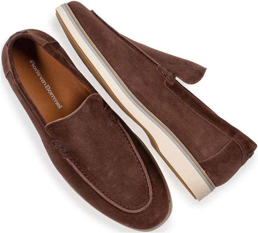Floris van Bommel suède loafers bruin - Foto 2