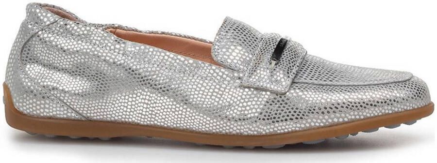 Floris van Bommel suède loafers zilver