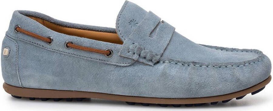 Floris van Bommel Sfm-40026 De Drijver Sneakers Suède Heren Blauw - Foto 1