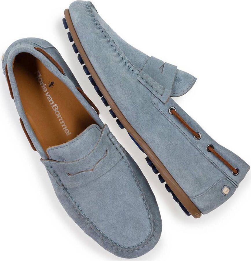 Floris van Bommel Sfm-40026 De Drijver Sneakers Suède Heren Blauw - Foto 2