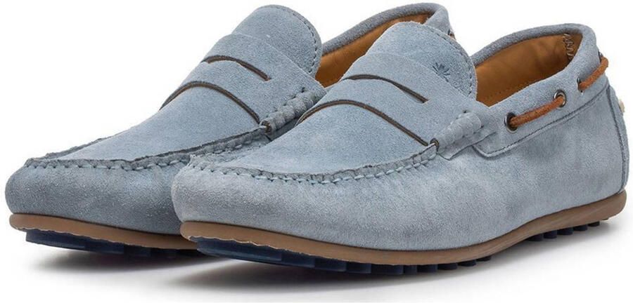 Floris van Bommel Sfm-40026 De Drijver Sneakers Suède Heren Blauw - Foto 3