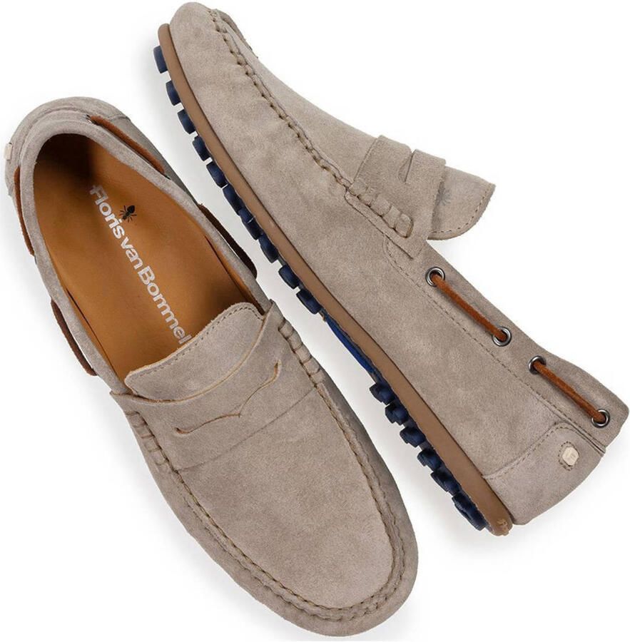 Floris van Bommel Sfm-40026 De Drijver Sneakers Suède Heren Taupe - Foto 2