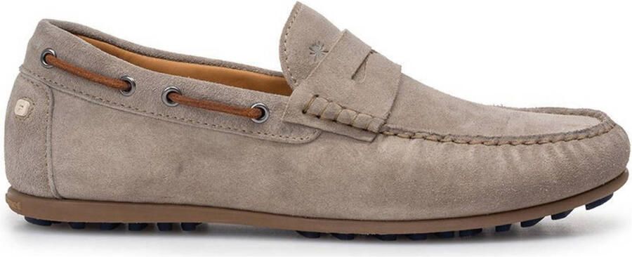 Floris van Bommel Sfm-40026 De Drijver Sneakers Suède Heren Taupe